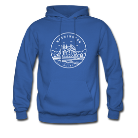 Washington Hoodie - State Design Unisex Washington Hooded Sweatshirt - royal blue