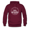 Washington Hoodie - State Design Unisex Washington Hooded Sweatshirt - burgundy
