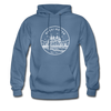 Washington Hoodie - State Design Unisex Washington Hooded Sweatshirt - denim blue