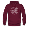 West Virginia Hoodie - State Design Unisex West Virginia Hooded Sweatshirt - burgundy