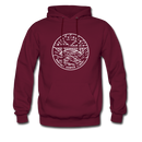 West Virginia Hoodie - State Design Unisex West Virginia Hooded Sweatshirt - burgundy