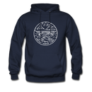 West Virginia Hoodie - State Design Unisex West Virginia Hooded Sweatshirt - navy