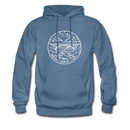 West Virginia Hoodie - State Design Unisex West Virginia Hooded Sweatshirt - denim blue