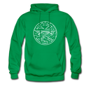 West Virginia Hoodie - State Design Unisex West Virginia Hooded Sweatshirt - kelly green