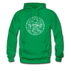 West Virginia Hoodie - State Design Unisex West Virginia Hooded Sweatshirt - kelly green