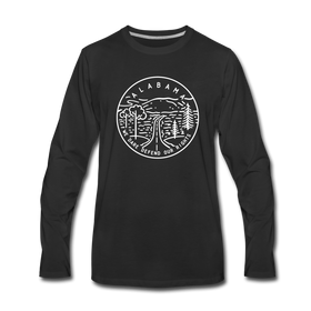 Alabama Long Sleeve T-Shirt - State Design Unisex Alabama Long Sleeve Shirt - black