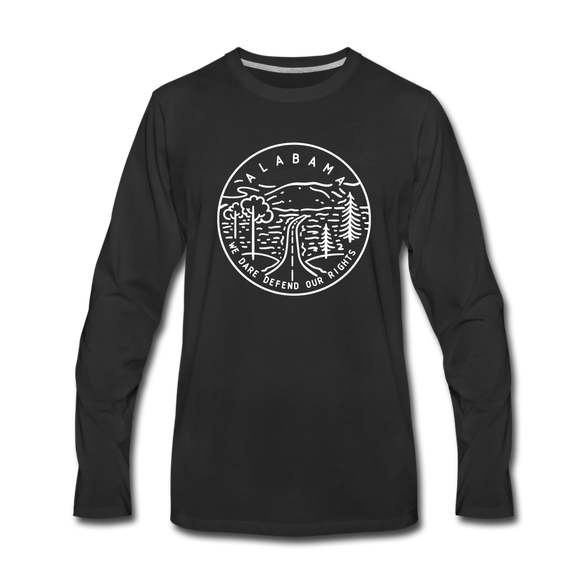 Alabama Long Sleeve T-Shirt - State Design Unisex Alabama Long Sleeve Shirt - black