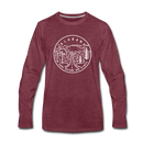 Alabama Long Sleeve T-Shirt - State Design Unisex Alabama Long Sleeve Shirt - heather burgundy