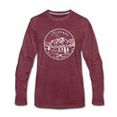 Colorado Long Sleeve T-Shirt - State Design Unisex Colorado Long Sleeve Shirt - heather burgundy