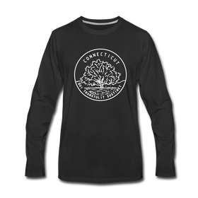 Connecticut Long Sleeve T-Shirt - State Design Unisex Connecticut Long Sleeve Shirt - black
