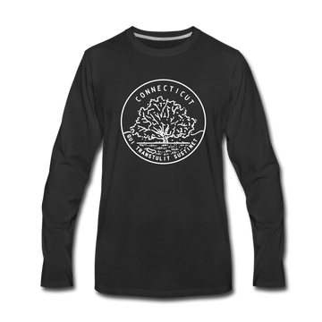 Connecticut Long Sleeve T-Shirt - State Design Unisex Connecticut Long Sleeve Shirt - black