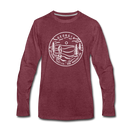 Georgia Long Sleeve T-Shirt - State Design Unisex Georgia Long Sleeve Shirt - heather burgundy