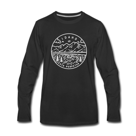 Idaho Long Sleeve T-Shirt - State Design Unisex Idaho Long Sleeve Shirt - black
