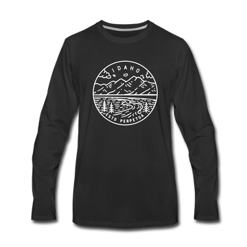Idaho Long Sleeve T-Shirt - State Design Unisex Idaho Long Sleeve Shirt - black