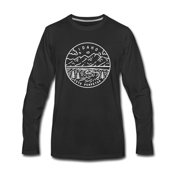 Idaho Long Sleeve T-Shirt - State Design Unisex Idaho Long Sleeve Shirt - black