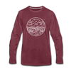 Idaho Long Sleeve T-Shirt - State Design Unisex Idaho Long Sleeve Shirt - heather burgundy