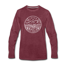 Idaho Long Sleeve T-Shirt - State Design Unisex Idaho Long Sleeve Shirt - heather burgundy