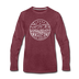 Idaho Long Sleeve T-Shirt - State Design Unisex Idaho Long Sleeve Shirt - heather burgundy