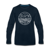 Idaho Long Sleeve T-Shirt - State Design Unisex Idaho Long Sleeve Shirt - deep navy