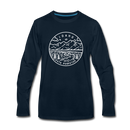 Idaho Long Sleeve T-Shirt - State Design Unisex Idaho Long Sleeve Shirt - deep navy