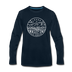 Idaho Long Sleeve T-Shirt - State Design Unisex Idaho Long Sleeve Shirt - deep navy