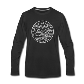 Alaska Long Sleeve T-Shirt - State Design Unisex Alaska Long Sleeve Shirt - black