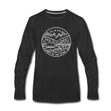 Alaska Long Sleeve T-Shirt - State Design Unisex Alaska Long Sleeve Shirt - black