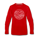 Alaska Long Sleeve T-Shirt - State Design Unisex Alaska Long Sleeve Shirt - red