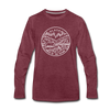 Alaska Long Sleeve T-Shirt - State Design Unisex Alaska Long Sleeve Shirt - heather burgundy