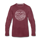 Alaska Long Sleeve T-Shirt - State Design Unisex Alaska Long Sleeve Shirt - heather burgundy