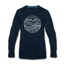 Alaska Long Sleeve T-Shirt - State Design Unisex Alaska Long Sleeve Shirt - deep navy