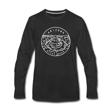 Arizona Long Sleeve T-Shirt - State Design Unisex Arizona Long Sleeve Shirt - black