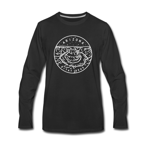 Arizona Long Sleeve T-Shirt - State Design Unisex Arizona Long Sleeve Shirt - black
