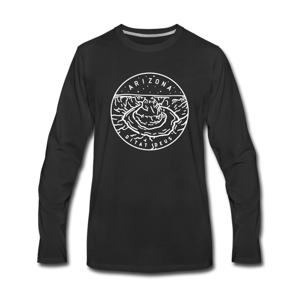 Arizona Long Sleeve T-Shirt - State Design Unisex Arizona Long Sleeve Shirt - black