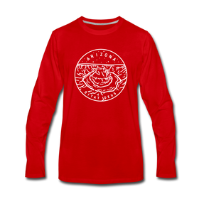 Arizona Long Sleeve T-Shirt - State Design Unisex Arizona Long Sleeve Shirt - red