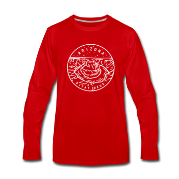 Arizona Long Sleeve T-Shirt - State Design Unisex Arizona Long Sleeve Shirt - red