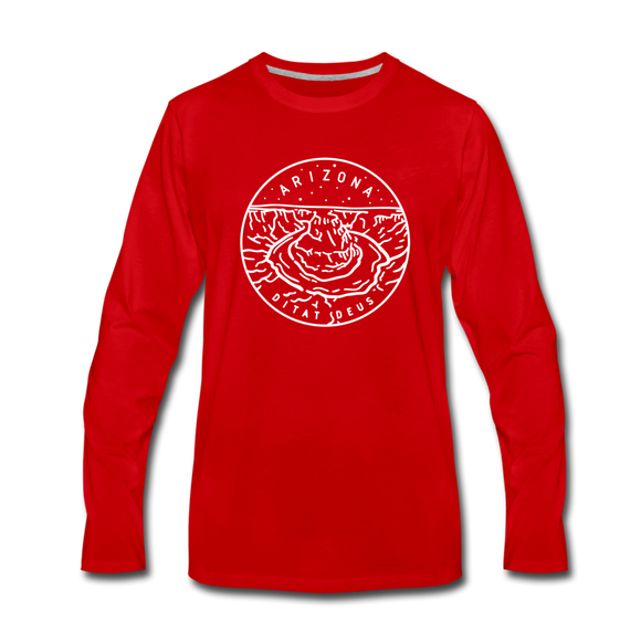 Arizona Long Sleeve T-Shirt - State Design Unisex Arizona Long Sleeve Shirt - red