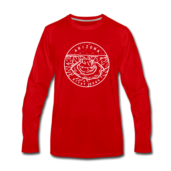 Arizona Long Sleeve T-Shirt - State Design Unisex Arizona Long Sleeve Shirt - red