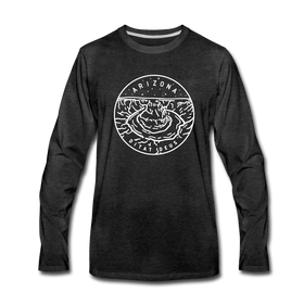 Arizona Long Sleeve T-Shirt - State Design Unisex Arizona Long Sleeve Shirt - charcoal gray