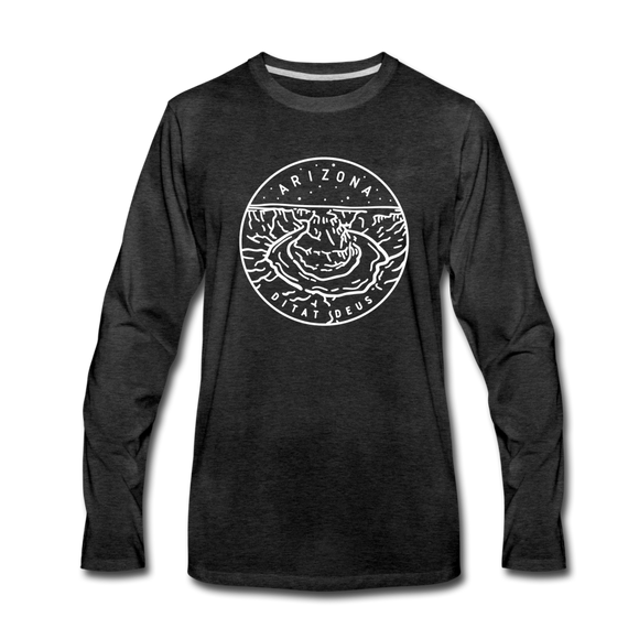 Arizona Long Sleeve T-Shirt - State Design Unisex Arizona Long Sleeve Shirt - charcoal gray