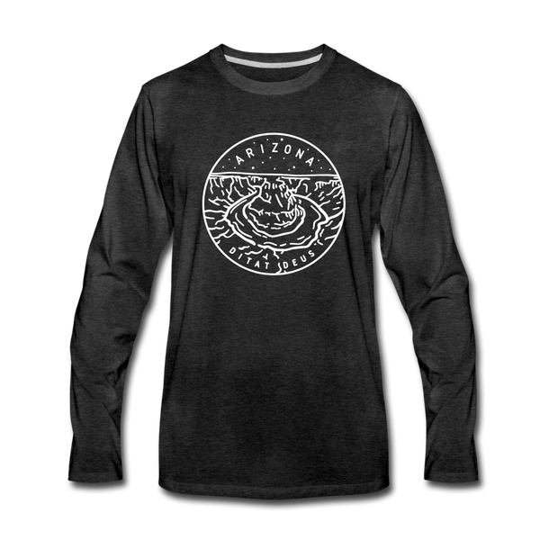 Arizona Long Sleeve T-Shirt - State Design Unisex Arizona Long Sleeve Shirt - charcoal gray