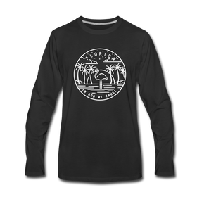 Florida Long Sleeve T-Shirt - State Design Unisex Florida Long Sleeve Shirt - black