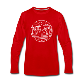 Florida Long Sleeve T-Shirt - State Design Unisex Florida Long Sleeve Shirt - red