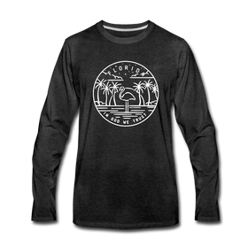 Florida Long Sleeve T-Shirt - State Design Unisex Florida Long Sleeve Shirt - charcoal gray