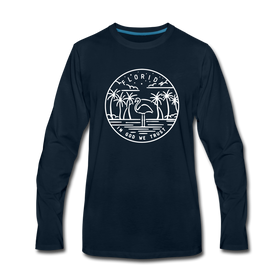 Florida Long Sleeve T-Shirt - State Design Unisex Florida Long Sleeve Shirt - deep navy