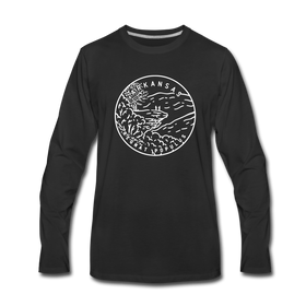 Arkansas Long Sleeve T-Shirt - State Design Unisex Arkansas Long Sleeve Shirt - black