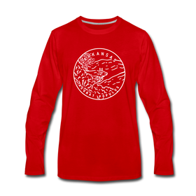 Arkansas Long Sleeve T-Shirt - State Design Unisex Arkansas Long Sleeve Shirt - red