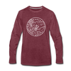 Arkansas Long Sleeve T-Shirt - State Design Unisex Arkansas Long Sleeve Shirt - heather burgundy