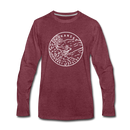 Arkansas Long Sleeve T-Shirt - State Design Unisex Arkansas Long Sleeve Shirt - heather burgundy