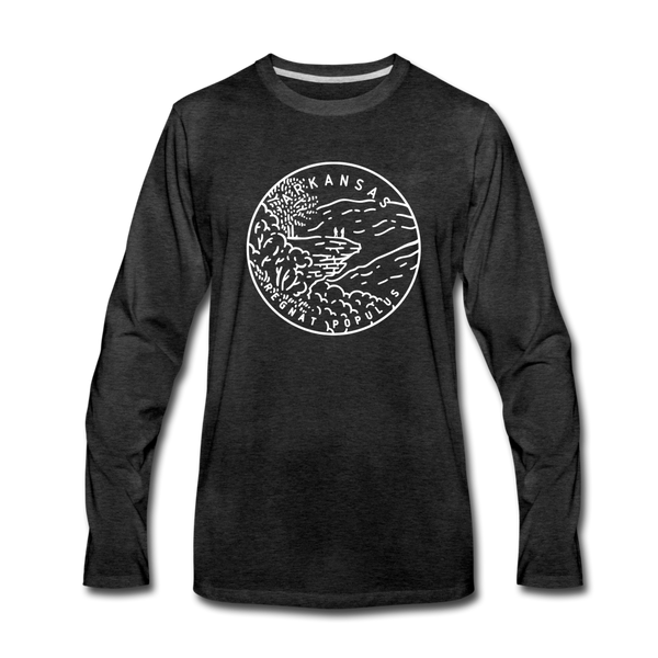 Arkansas Long Sleeve T-Shirt - State Design Unisex Arkansas Long Sleeve Shirt - charcoal gray